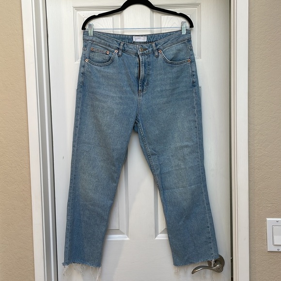 Raw Hem Crop Straight Leg Jeans W32 L30 - Picture 6 of 6